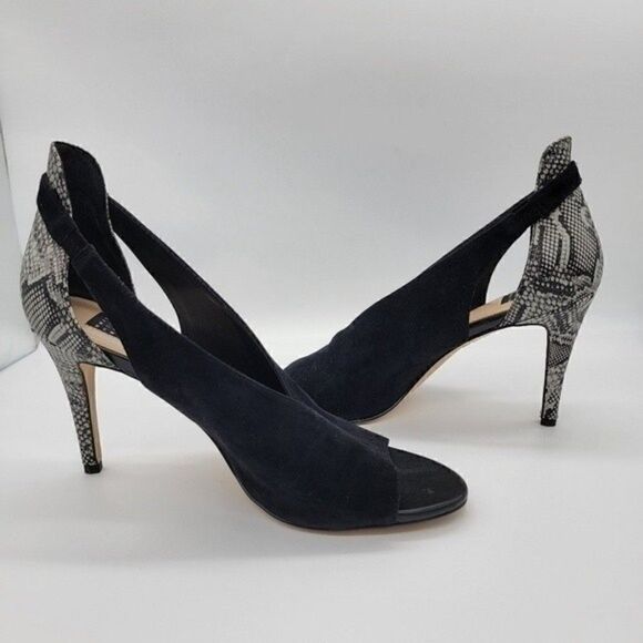 White House Black Market SUEDE & SNAKE-EMBOSSED PUMPS - Picture 9 of 11